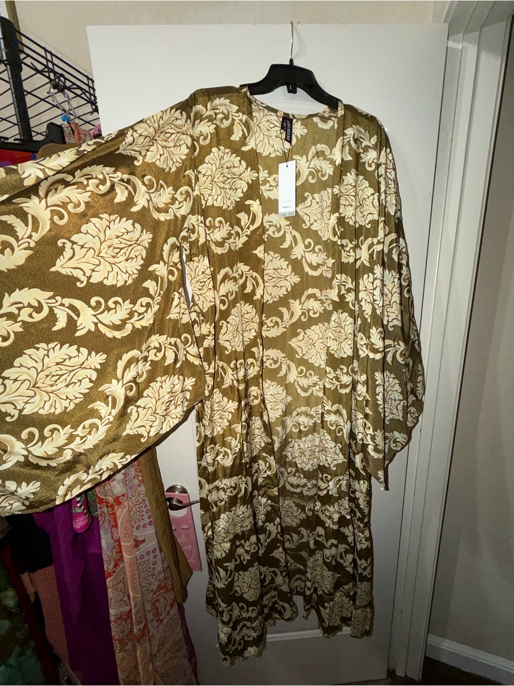 Sold————Made-in-India Kimono Robe - Picture 4 of 8
